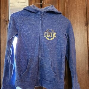Blue Kids Hoodie with 'Cute' Design